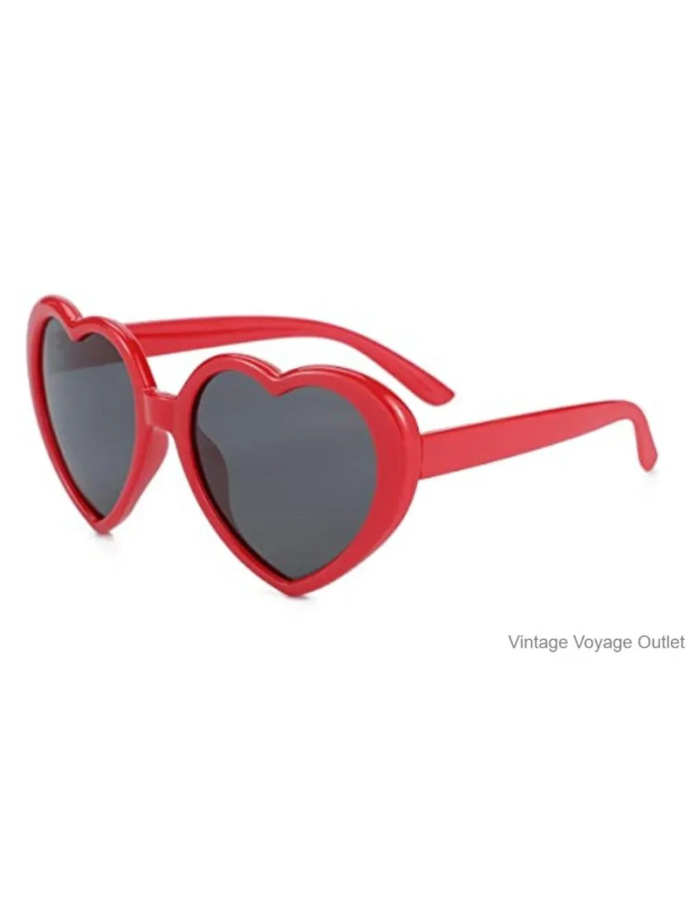 Heart Shaped Polarized Sunglasses with Metal Frame UV400 Protection